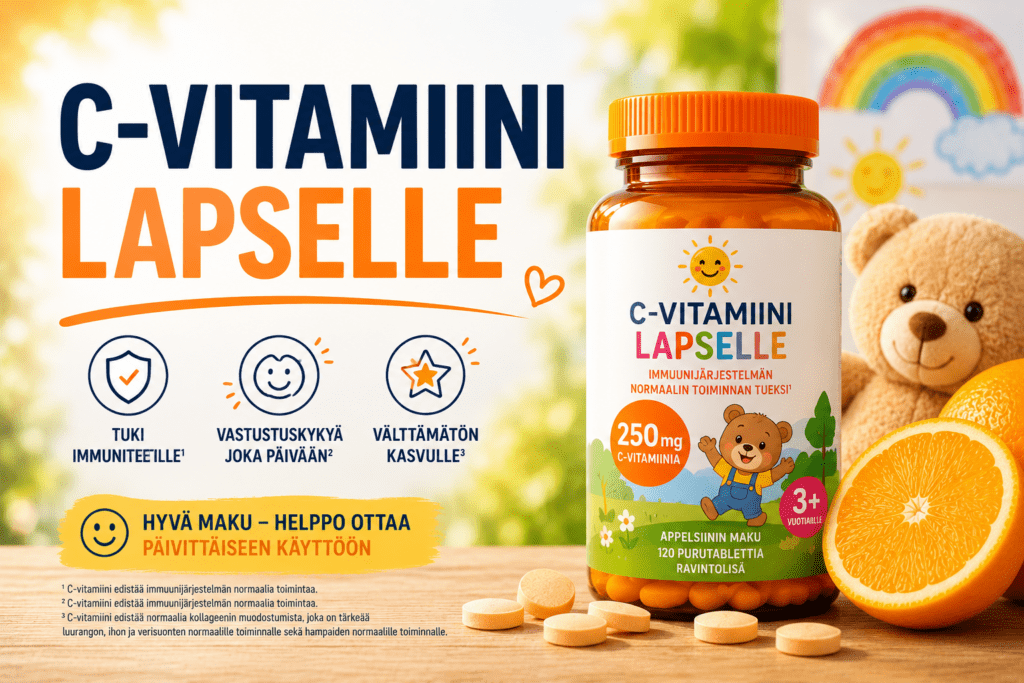 C-vitamiini lapselle – Oikea annos, hyödyt ja parhaat valmisteet