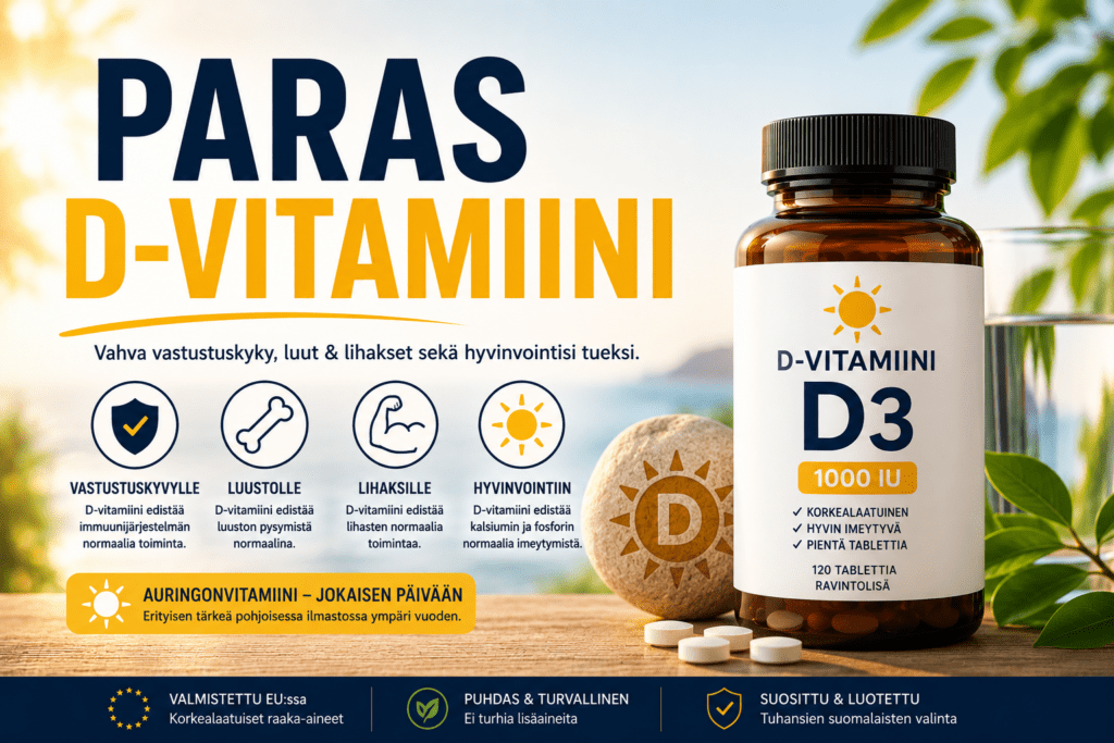 Paras D-vitamiini – Asiantuntijan opas ja parhaat valmisteet