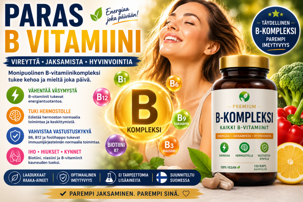 Paras B-vitamiini – Asiantuntijan vertailu ja parhaat valmisteet