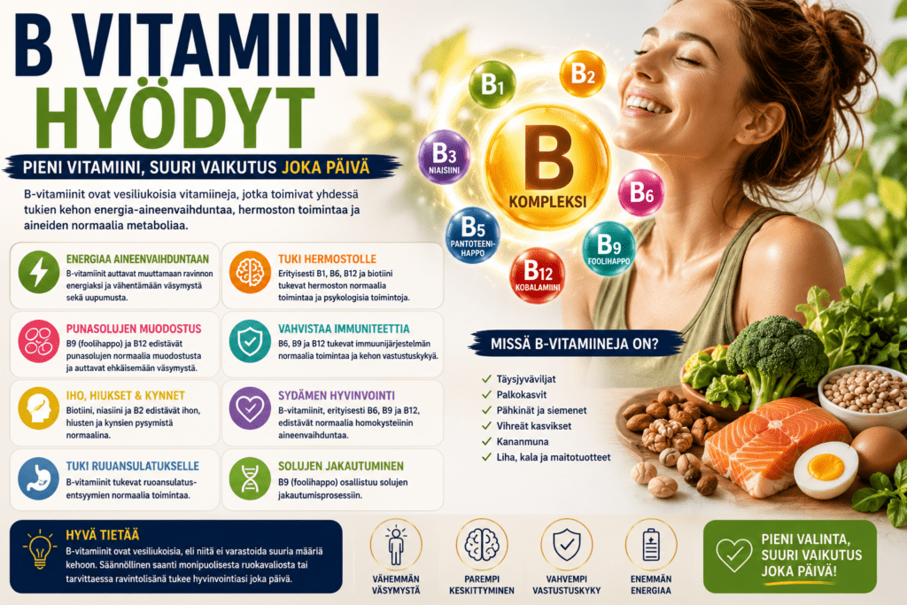 B-vitamiini hyödyt – Kattava opas tutkimusnäytön valoss