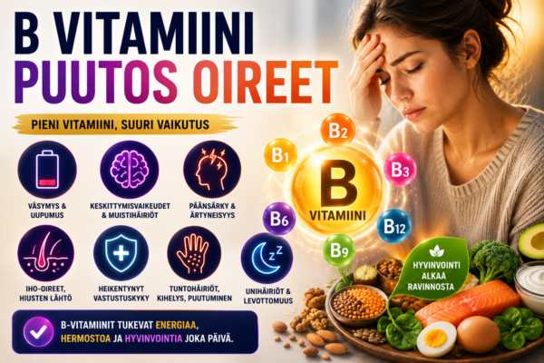 B-vitamiini puutos oireet