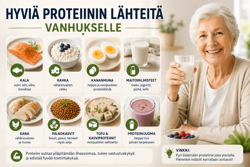 Hyviä proteiinin lähteitä vanhukselle – Kattava opas ja parhaat valmisteet