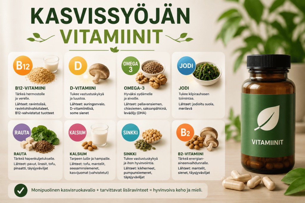 Kasvissyöjän vitamiinit – Kattava opas ja parhaat valmisteet
