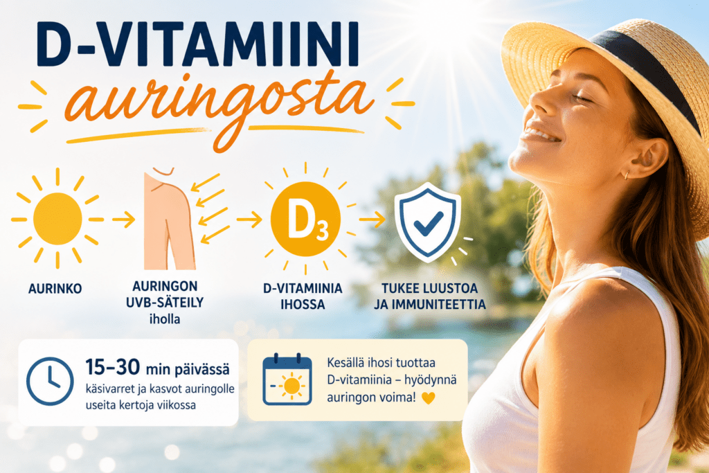 D-vitamiini auringosta – Riittääkö aurinko Suomessa?