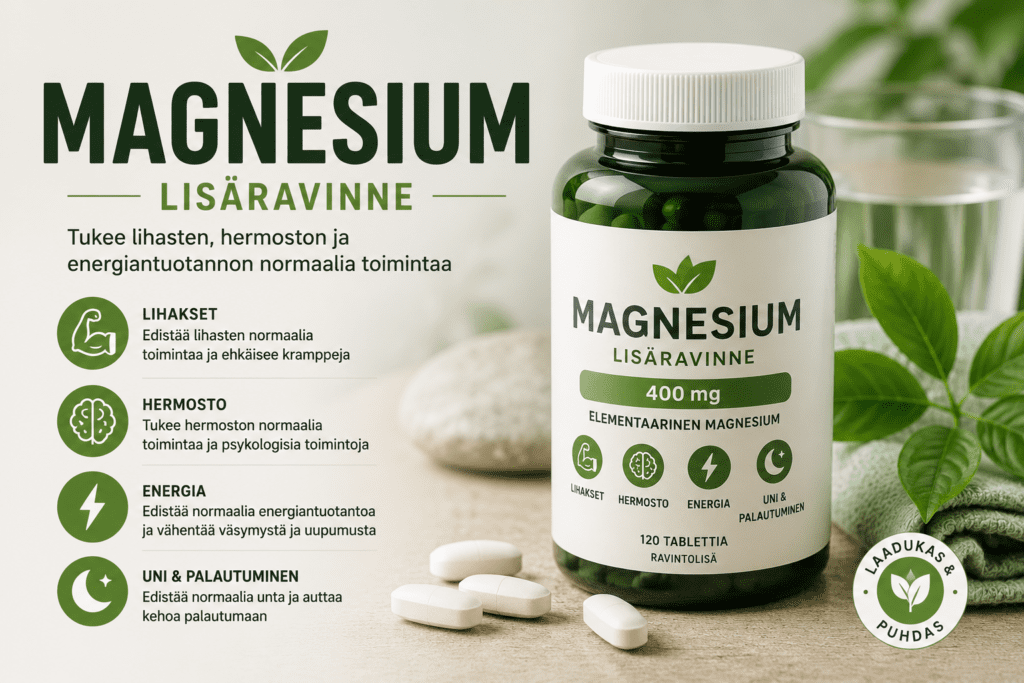 Magnesium lisäravinne – Kattava opas valintaan ja käyttöön