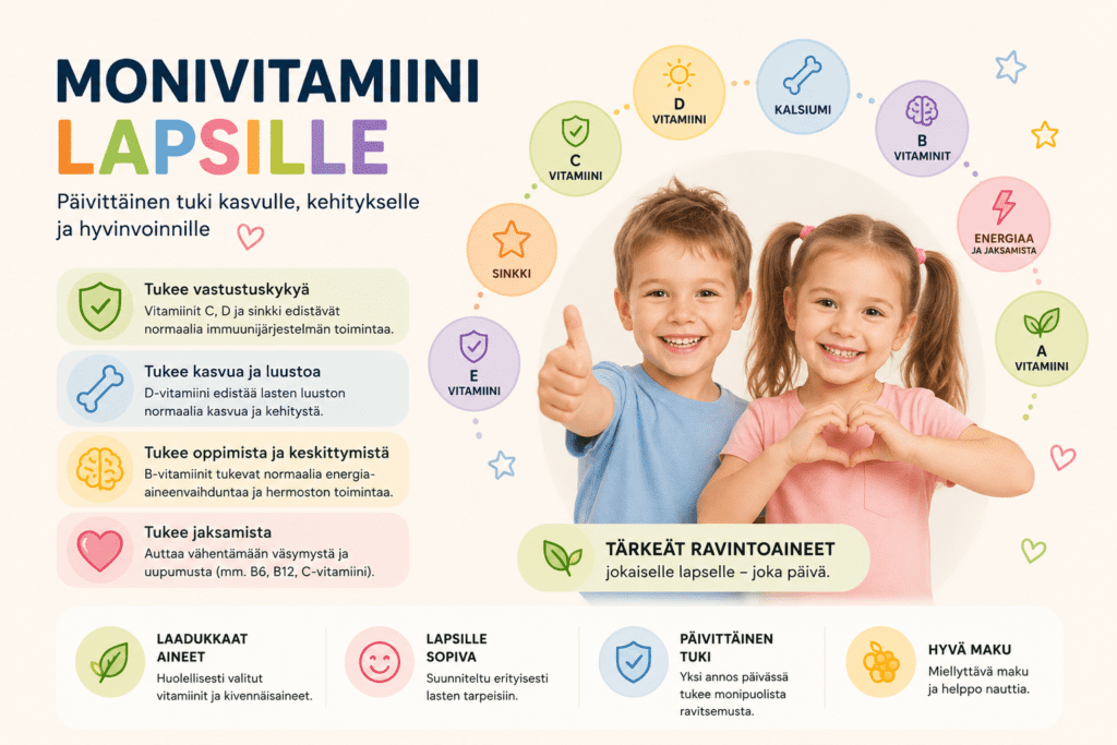 Monivitamiini lapsille – Turvallinen valinta 2025