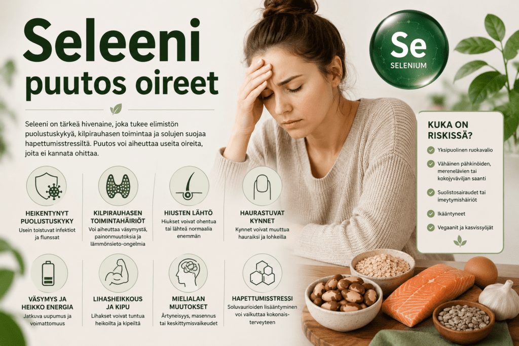 Seleeni puutos oireet – Tunnista merkit ajoissa