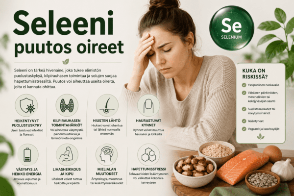 Seleeni puutos oireet