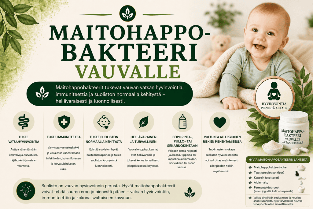 Maitohappobakteeri vauvalle – parasta valinta 2026