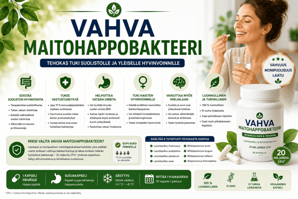 Vahva maitohappobakteeri – näin valitset parhaan tuotteen