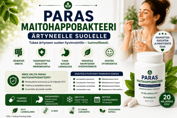 Paras maitohappobakteeri ärtyneelle suolelle