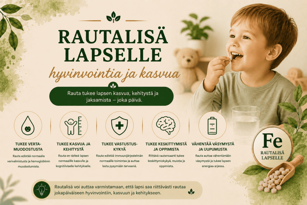Rautalisä lapselle – milloin tarpeen ja mitä huomioida